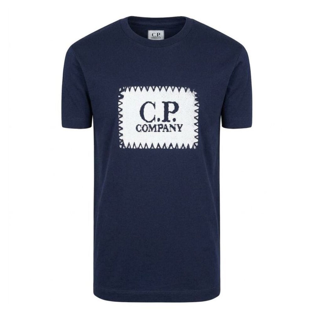 C.P. Company Boys Stitch Logo Regular T-Shirt / Navy